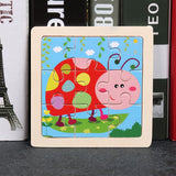 11X11CM Kids Wooden Puzzle Cartoon Animal Traffic Tangram Wood Puzzle Toys Educational Jigsaw Toys for Children GiftS