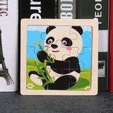 11X11CM Kids Wooden Puzzle Cartoon Animal Traffic Tangram Wood Puzzle Toys Educational Jigsaw Toys for Children GiftS