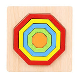 Baby Educational Wooden Toys Montessori Early Learning Rainbow Wooden 3d Puzzle Board Game Preschool Toys For Children