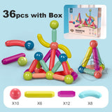 Magnetic Constructor Blocks Set Toys for Kids Magnet Stick Rod Building Blocks Montessori Educational Toys For Children Boy Girl