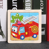 11X11CM Kids Wooden Puzzle Cartoon Animal Traffic Tangram Wood Puzzle Toys Educational Jigsaw Toys for Children GiftS