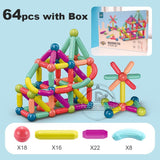 Magnetic Constructor Blocks Set Toys for Kids Magnet Stick Rod Building Blocks Montessori Educational Toys For Children Boy Girl