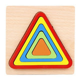 Baby Educational Wooden Toys Montessori Early Learning Rainbow Wooden 3d Puzzle Board Game Preschool Toys For Children