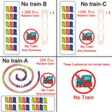 Kids Automatic Laying Domino Train Electric Car Dominoes Set Brick Blocks Kits Games Educational Toys Children DIY Toy Boys Gift