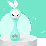 Baby Music Flashing Rattle Toys Rabbit Teether Hand Bells Mobile Infant Stop Weep Tear Rattles Newborn Early Educational Toy 18M